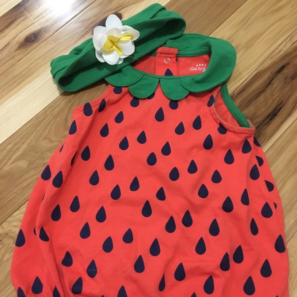 Cat & Jack Baby Summer One-piece w/ headband